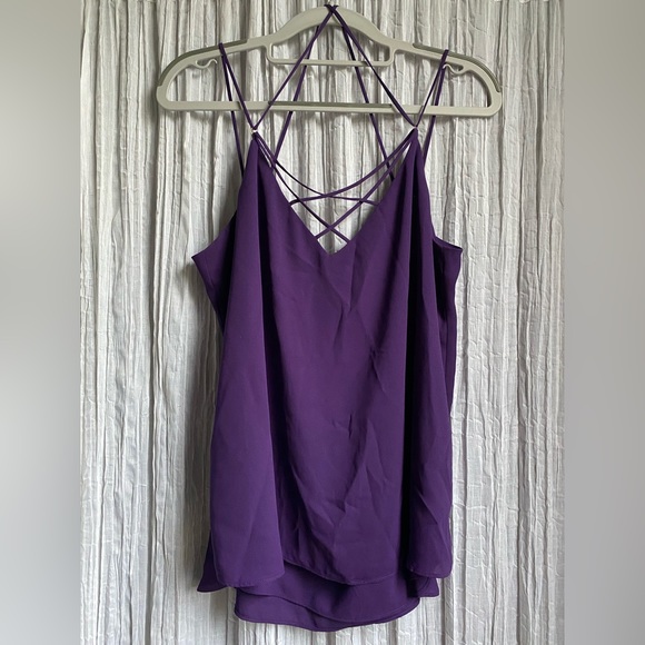 Express Cage Front Spaghetti Strap Tank - Picture 6 of 8